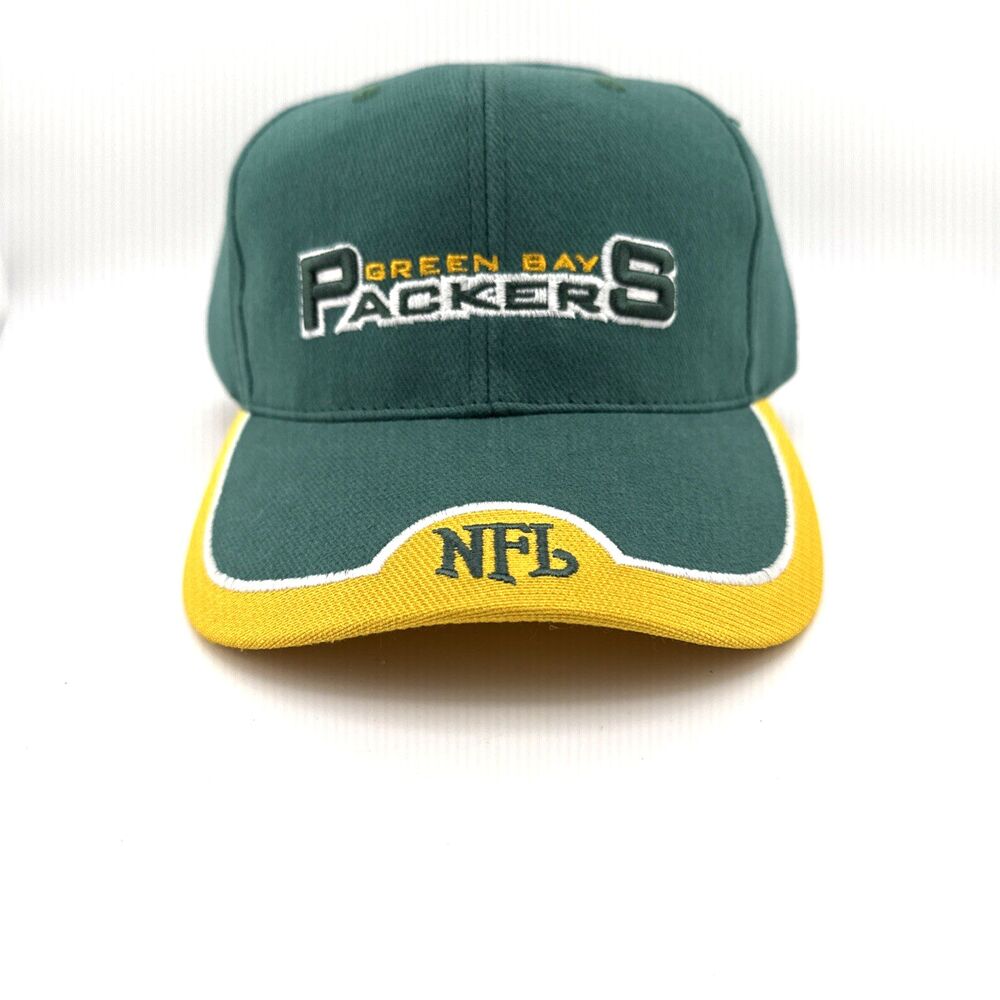 Green Bay Packers Green & Gold NFL Bill Hat 90's-00 Displayed Only Excellent